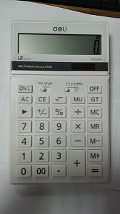 Калькулятор DEL 12 разрядов 185*112, белый, черный